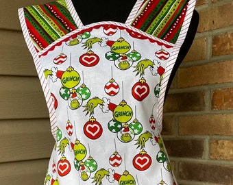 Grinch Christmas Apron | Grinch Apron | How the Grinch Stole Christmas Apron | Dr Seuss Apron | Cindy Lou Who Apron