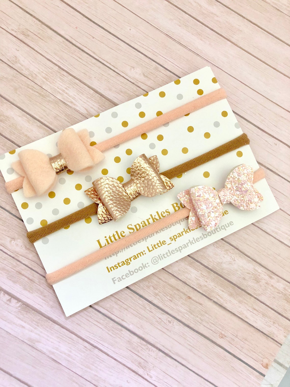 Rose Gold Hair Bow Peach Hair Bow Baby Bow Girls Hair Etsy