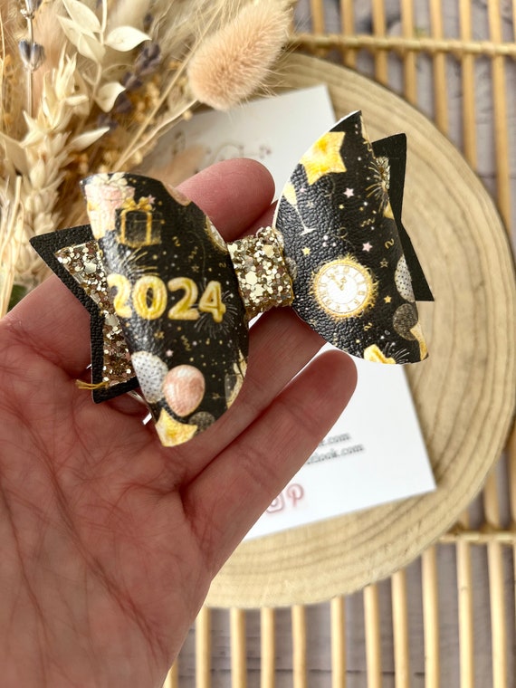 Glitzy Black Gold Hair Bow, Black Gold Pigtail Bows, Black Gold Clips –  Accessories by Me, LLC