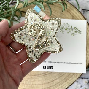 Glitter Birthday Badge: Handmade Star Cake Smash Prop
