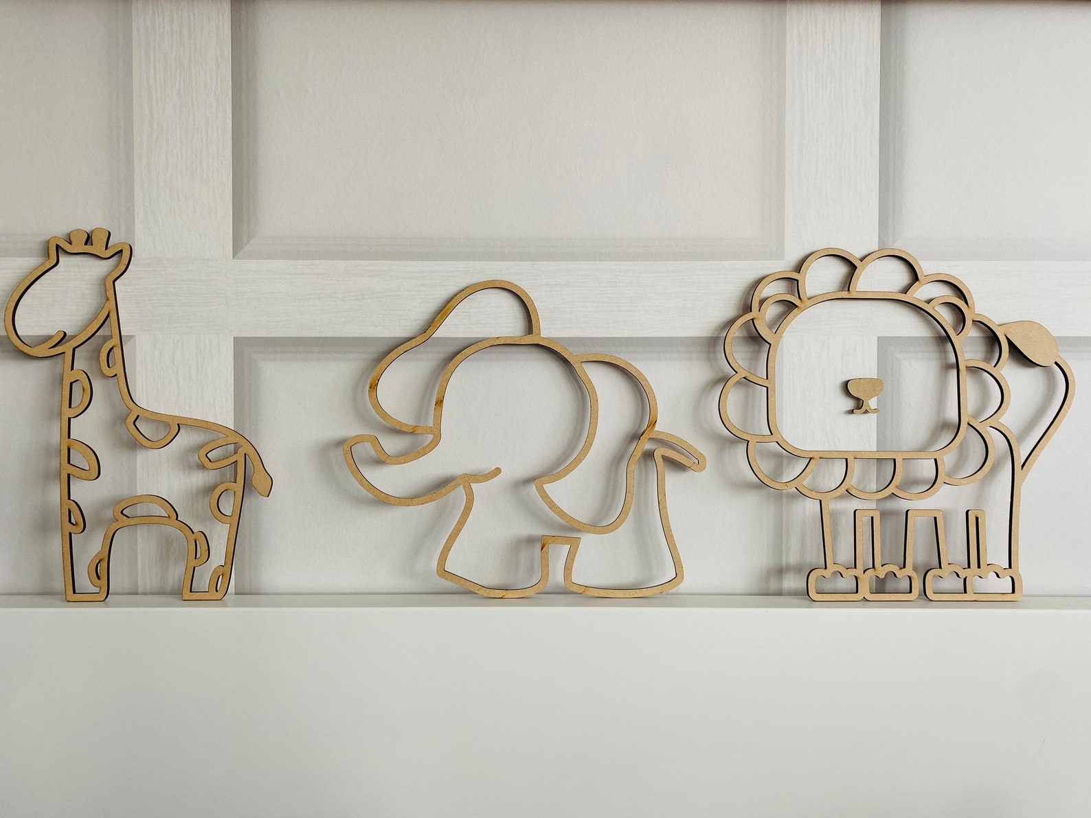 Wooden Animal Wall Decor Decal Nursery Bedroom Boys Room Etsy