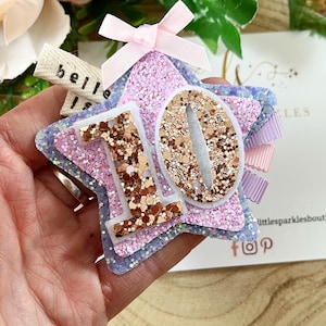 Personalized Glitter Birthday Badge: Cake Smash Prop