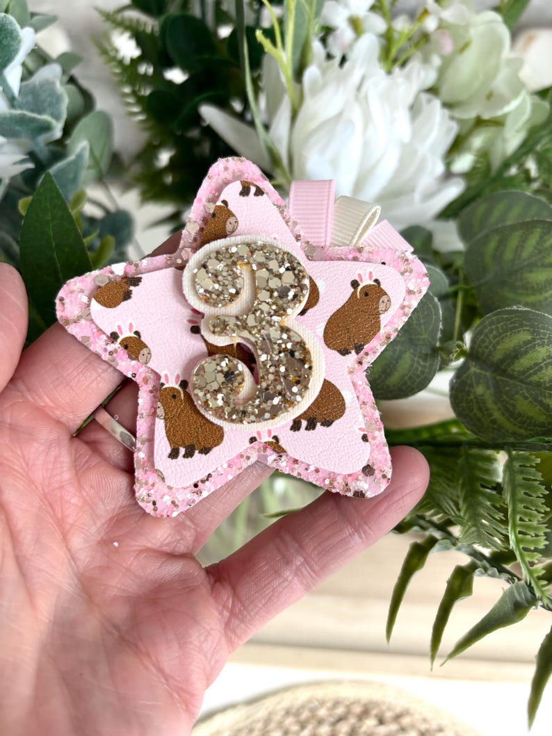 Capybara Birthday Badge, Girls Birthday Badge, Capybara Badge, Girls ...