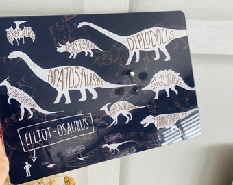 Niños mesa personalizada placemat protector de mesa estera de la hora de la cena diseños para niños nombre dinosaurio tema regalo de cumpleaños presente