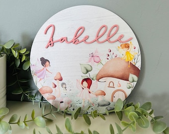 Personalized Fairy Name Sign: Woodland Girl Bedroom Decor