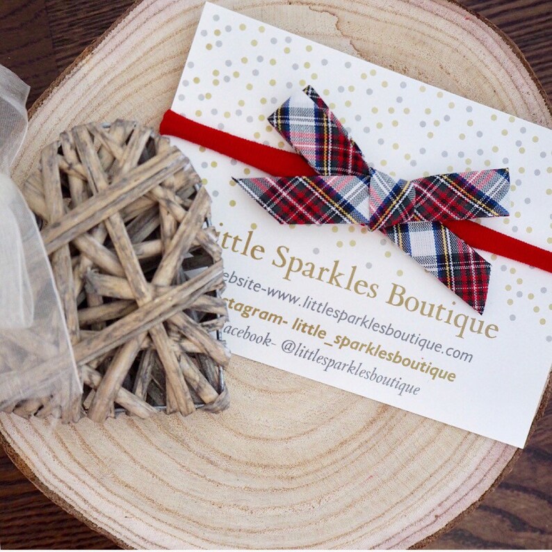 girls hair bow Tartan hair bow glitter bow photo shoot prop baby hair bow tie bow christmas bow red hair bow