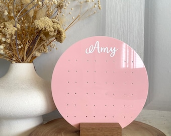 Personalized Acrylic Earring Stand, Jewelry Holder, Girls Gift