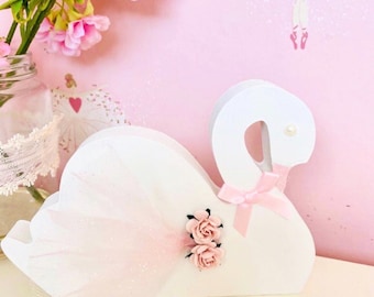 Swan decor, swan nursery decor, girls nursery decor, white swan, free standing swan, pink nursery decor,  bedroom accessories