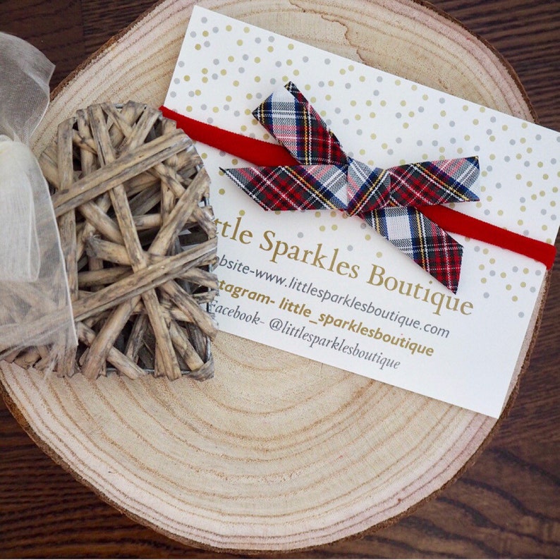 girls hair bow Tartan hair bow glitter bow photo shoot prop baby hair bow tie bow christmas bow red hair bow