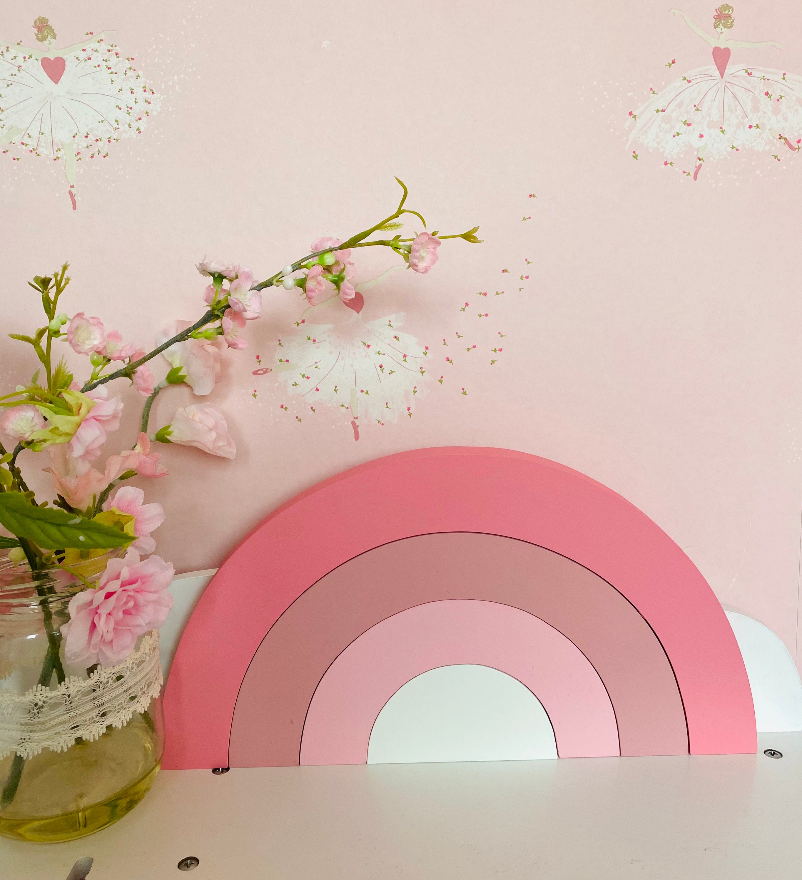 Rainbow Nursery Decor Wooden Rainbow Nursery Decor Girls Etsy