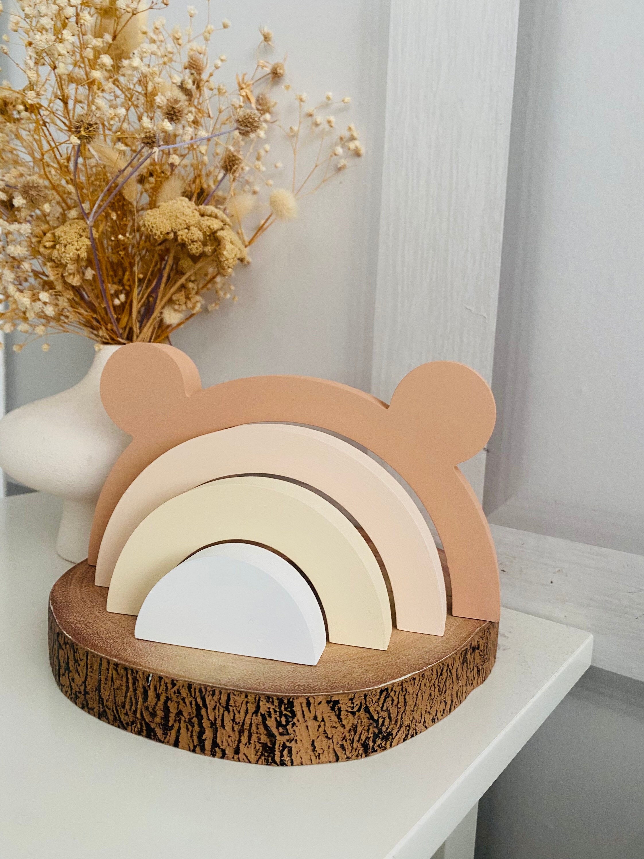 Teddy Bear Nursery Decor Wooden Stacking Nursery Decor Etsy