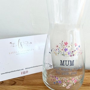 Mother’s Day vase, Mother’s Day gift, mum flower vase, Mum present, personalised mum vase, flower vase