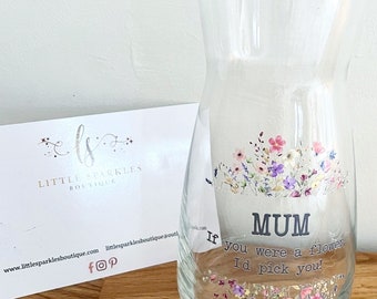 Mother’s Day vase, Mother’s Day gift, mum flower vase, Mum present, personalised mum vase, flower vase