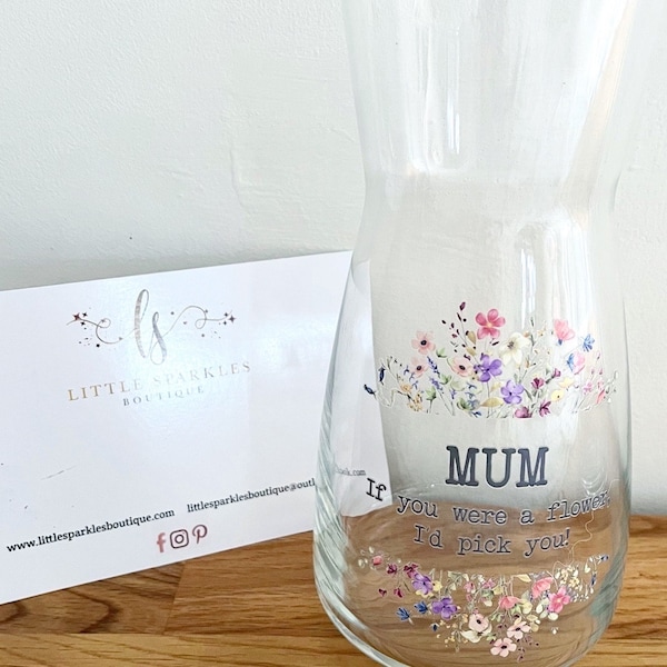 Muttertagsvase, Muttertagsgeschenk, Mama Blumenvase, Mama Geschenk, personalisierte Mama Vase, Blumenvase