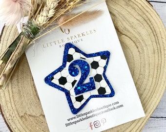 Birthday badge, boys football badge,boys birthday badge,blue birthday badge, cake smash prop, boys football birthday badge,