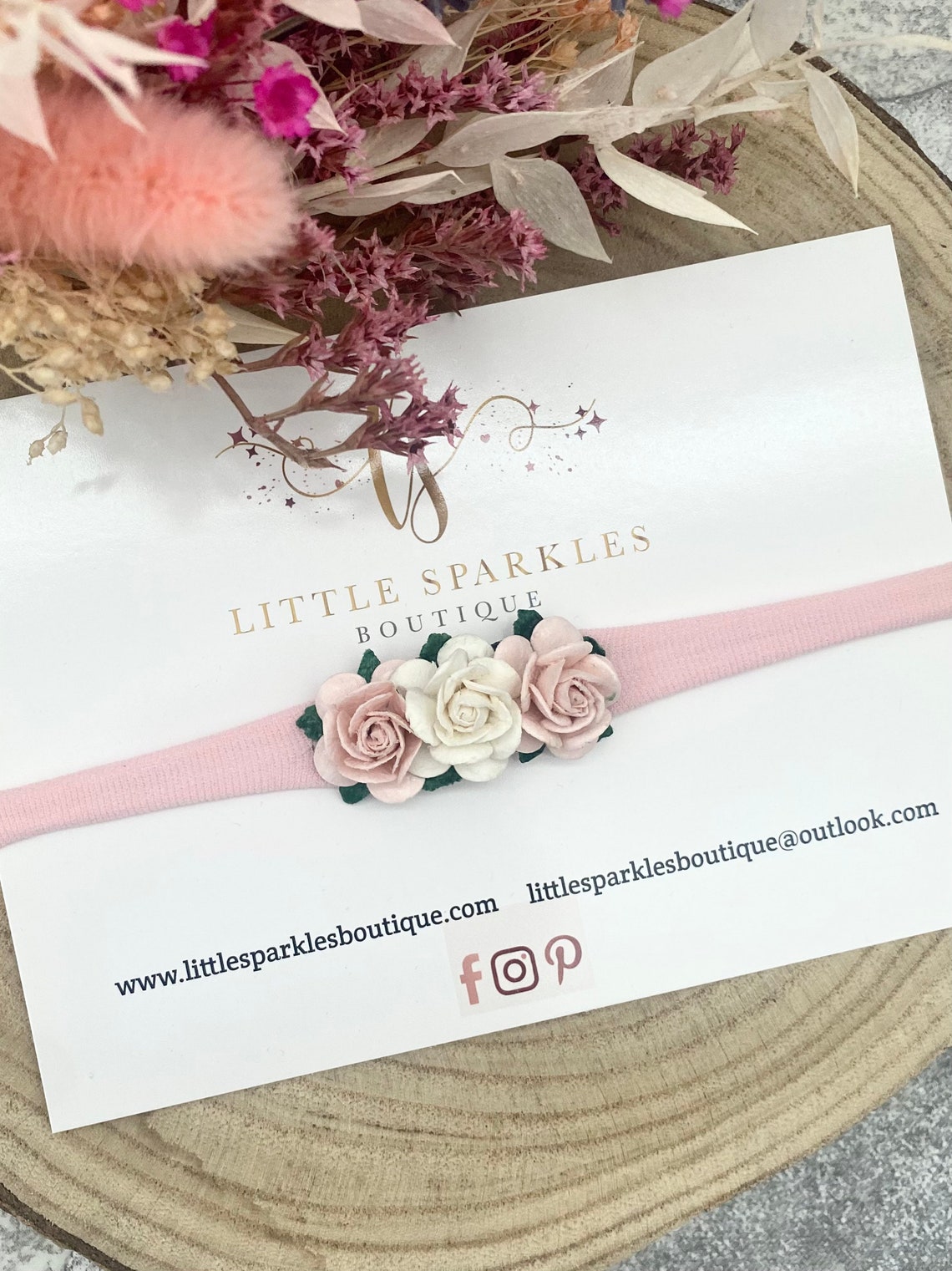 Pink Flower Headband Flower Headband Baby Headband Newborn Etsy UK