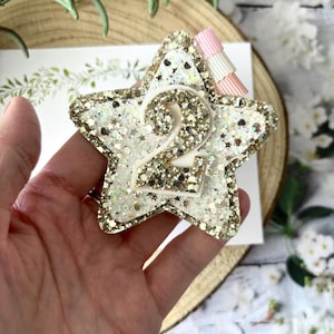 Glitter Birthday Badge: Handmade Star Cake Smash Prop