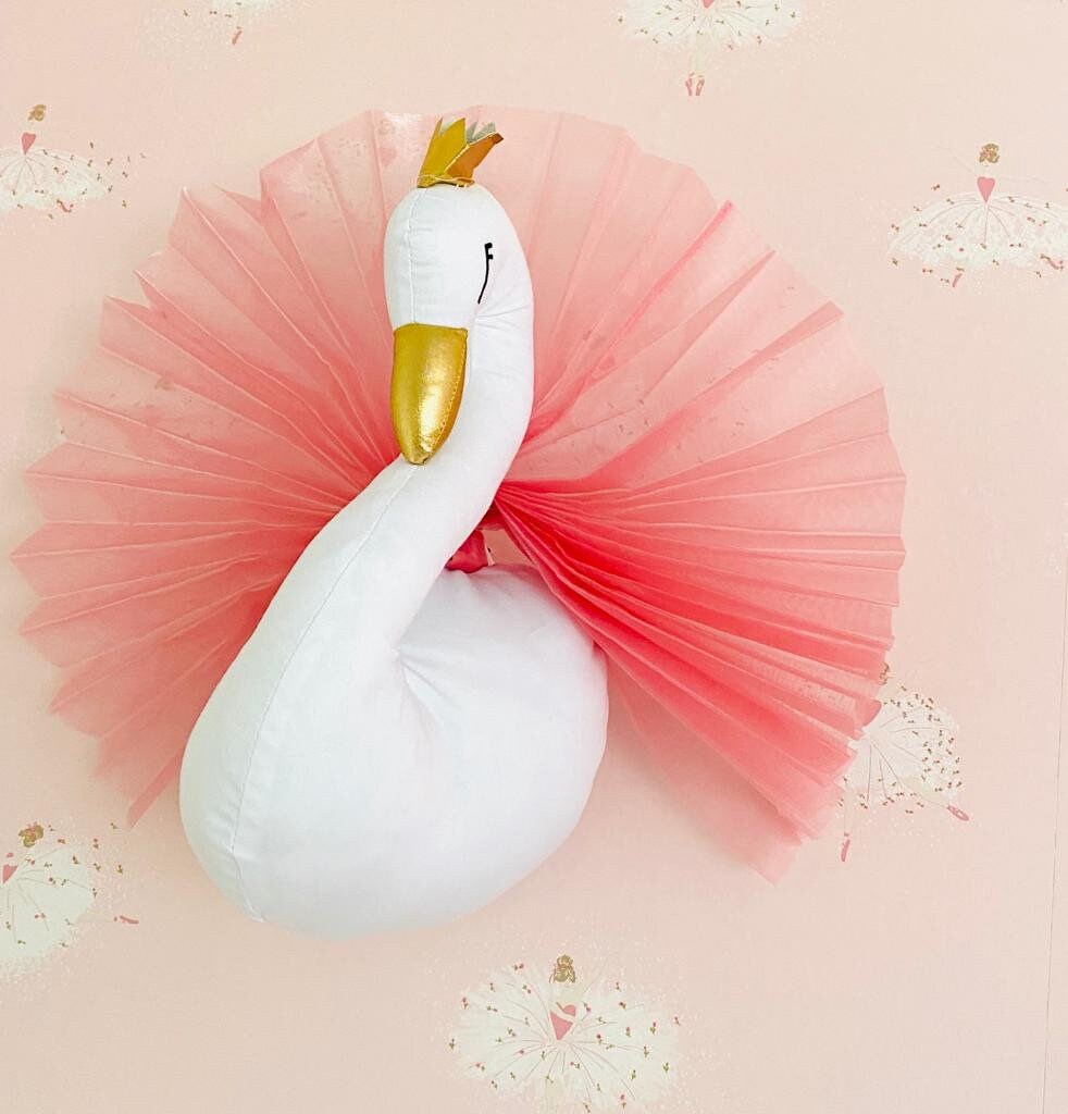 Swan decor swan wall decor nursery decor girls wall decor Etsy