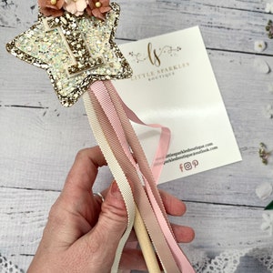 Personalisierter Prinzessin Glitzer Zauberstab: Kuchendekoration