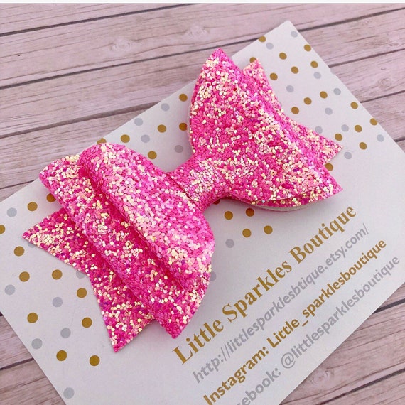 Noeud à Cheveux à Paillettes Pour Bébé/fillette - Fait Main, Neuf Sans étiquettes - Accessoire Coiffure