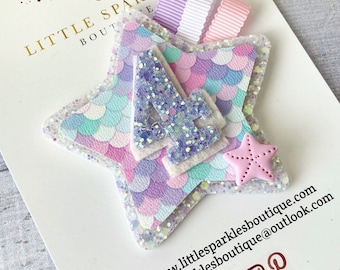 Verjaardagsbadge zeemeermin: glitterster cake Smash Prop