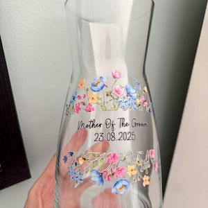 Mother of the groom gift,mother of the groom vase, mother of the groom personalised gift, anniversary vase, personalised vase
