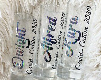 Vasos de chupito personalizados, vasos de chupito a medida, vasos de chupito para la fiesta nupcial, regalos para damas de honor, recuerdos de fiesta, recuerdos de fiesta dorados, monograma, oro