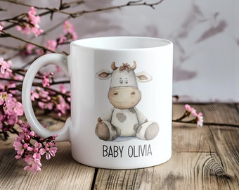 Personalized animal mug | Baby to be gift | Baby shower favor | Baby animal mug |