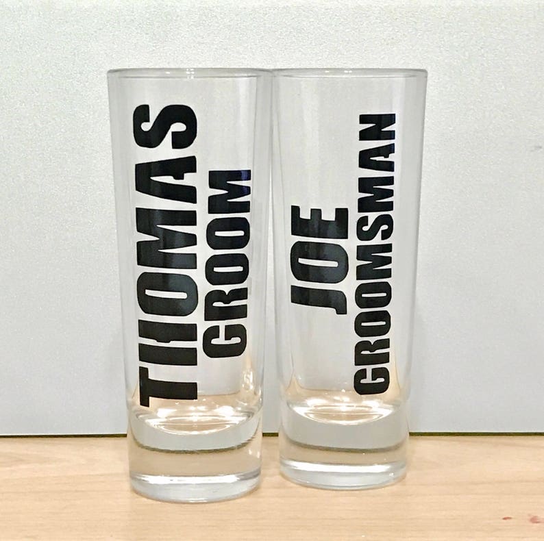Personalized Shot Glasses Custom Shot Glasses Bridal Party Etsy