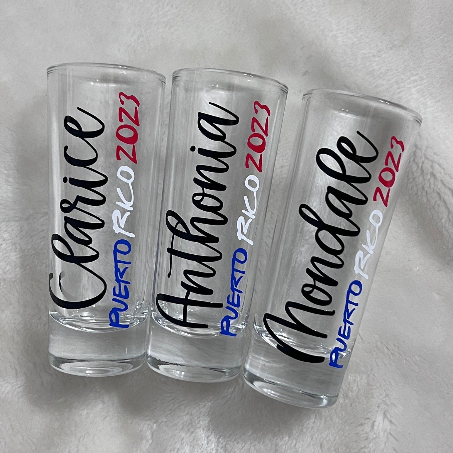 Puerto Rico Rocks Glasses Puerto Rico Themed Shot Glasses, Travel Favors, Personalized Shot ...
