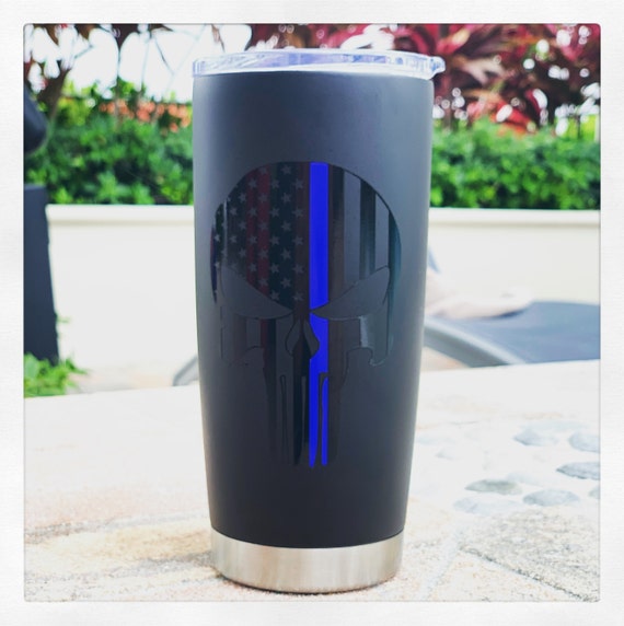 Thin blue line flag mug Police gifts Thin blue line flag Yeti