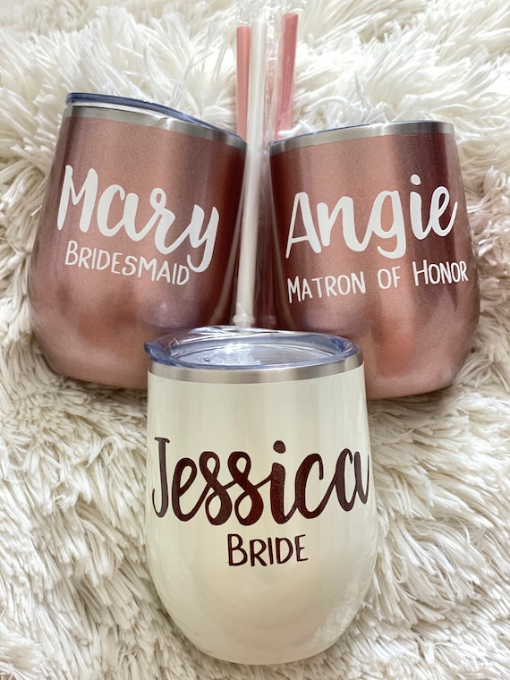 Wine Tumbler 12 Oz Stainless Steel Stemless Tumbler, Maars Bev Steel Double  Wall, Tumbler With Straw - Etsy