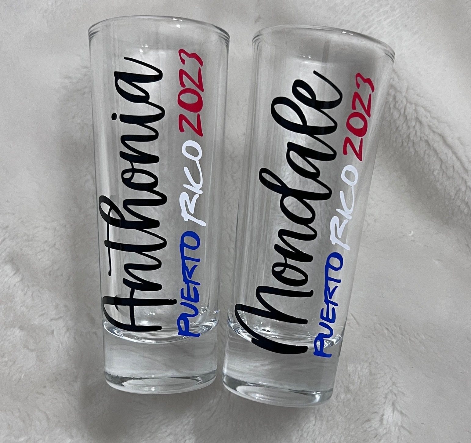 Puerto Rico Rocks Glasses Puerto Rico Themed Shot Glasses, Travel Favors, Personalized Shot ...