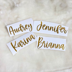 Personalizable Cursive Name Sticker Decals Tumbler Cup Decal Sticker First Name Sticker Decals-Bridesmaids Name Sticker Decals image 1