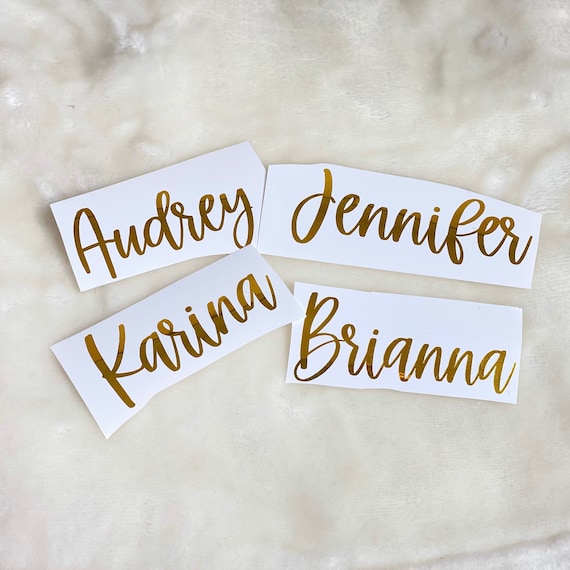 Personalizable Cursive Name Sticker Decals Tumbler Cup Decal - Etsy