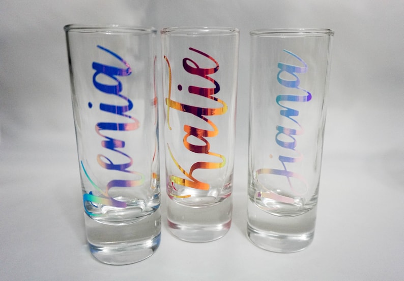 Personalized Shot Glasses Custom Shot Glasses Bridal Party Etsy
