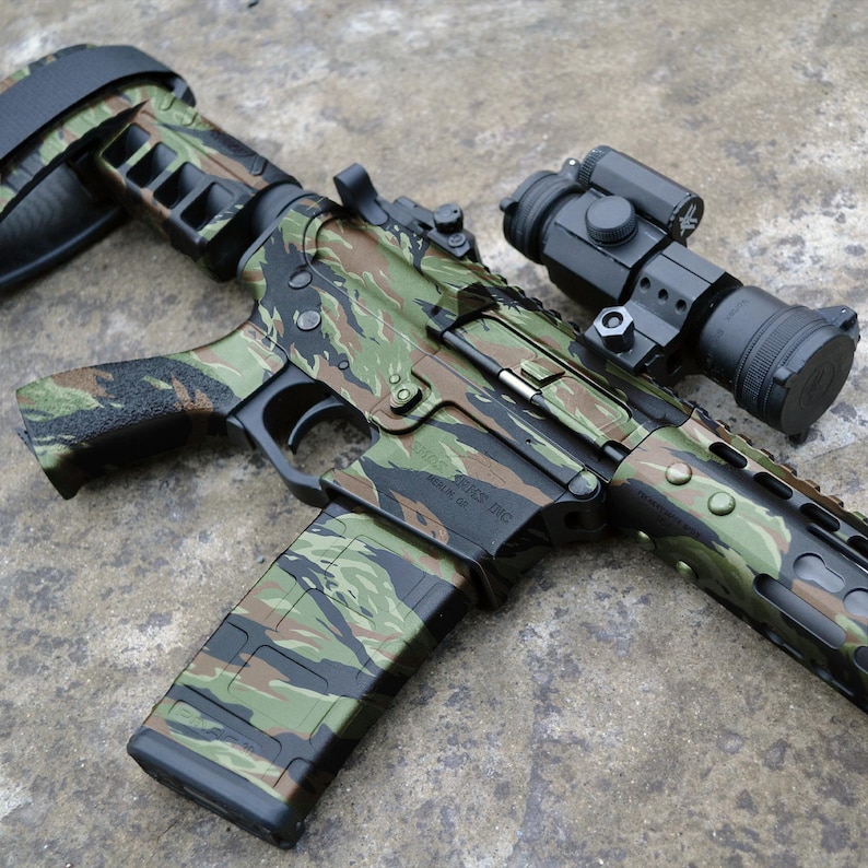 GunSkins AR15 Rifle Skin Camouflage Gun Wrap GS Vietnam Etsy