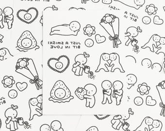Smiski Temporary Tattoo Sheets | 3x4 inch 10 Micro Tattoo Sheet