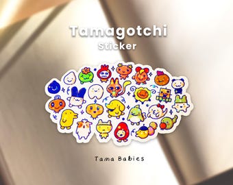 Silly and Cute Tama Babies Vinyl Star Lamination Sticker | Kawaii Laptop or Phone Case Decal, Journal Planner Sticker