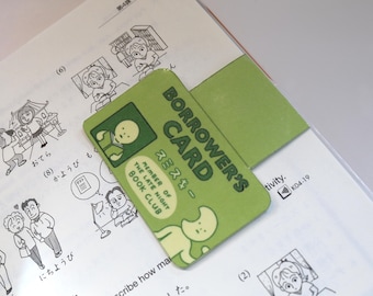 Smiski Library Card Magnetic Bookmark | Perfect Laminated Page Marker