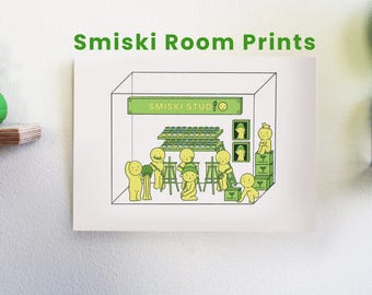 Smiski Room Mini Prints | 5x7in Home Dorm And Room Wall Decor