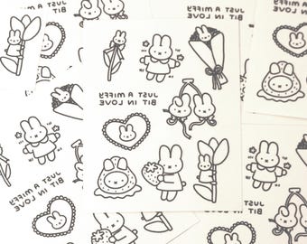 Miffy Bunny Temporary Tattoo Sheets | 3x4 inch 9 Micro Tattoo Sheet
