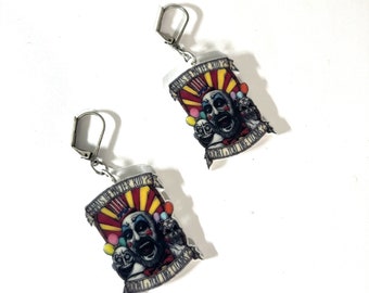 Captain Spaulding Earrings Horror Clown Earrings Halloween Clown Earrings House of 1000 Corpses Jewelry Horror Movie Earrings