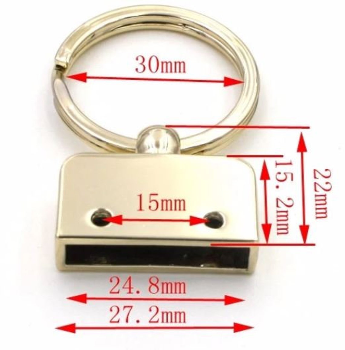 10 Piece Set Screw in 1 inch keychains silver Key fob hardware Etsy