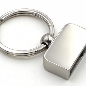 1 Inch Silver Key Fob Hardware - 10 Pack