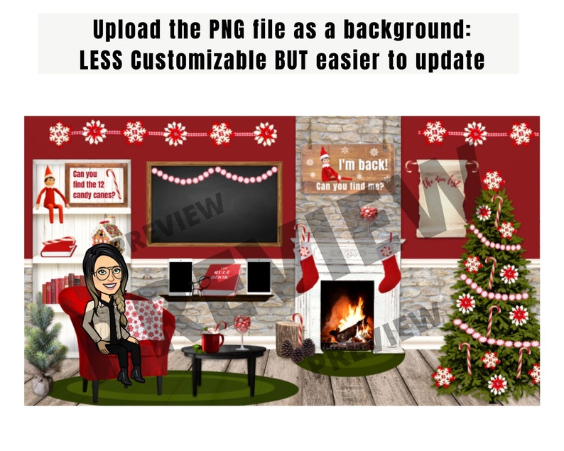 Elf on the Shelf Christmas Bitmoji Classroom Editable Etsy