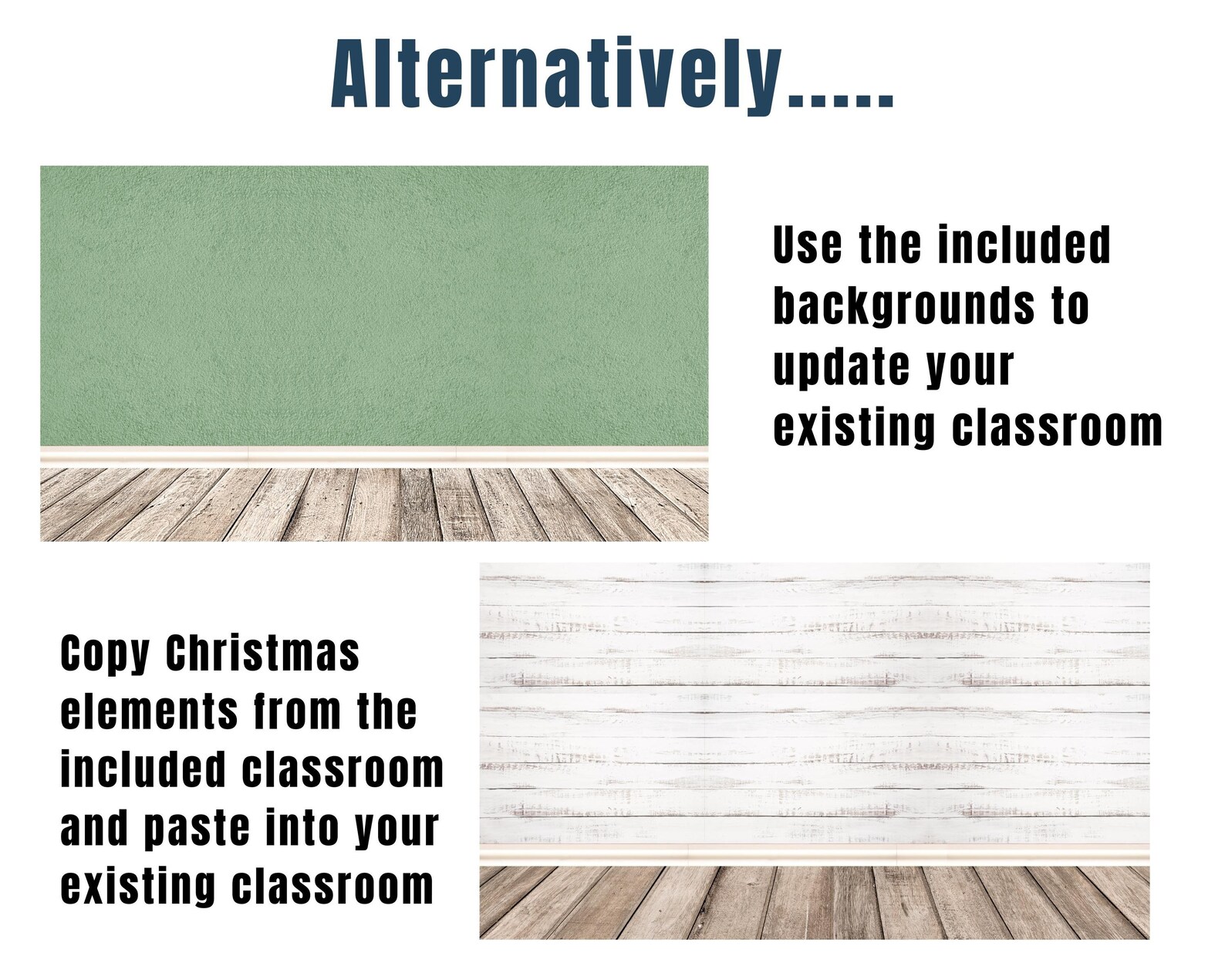 Christmas Holiday Bitmoji Classroom Farmhouse Editable Virtual