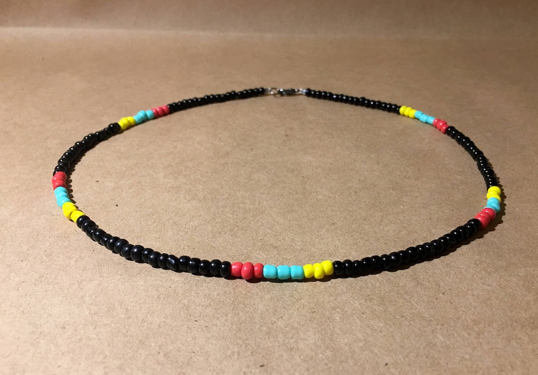 Elegant Multicolor Glass Bead Pearl Necklace
