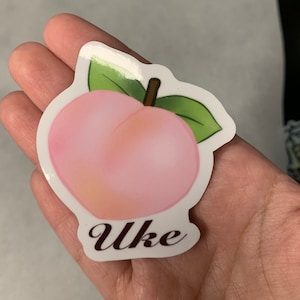 Uke Peach Stickers