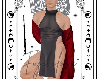 Wolf Boy Knight of Swords Tarot 8x10 Print